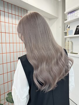 ペレ 渋谷(PELE) デザインカラー/レイヤーカット/ウェットヘア/オリーブベージュ