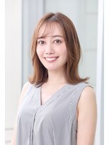【那須久美子】シンプル外ハネミディ