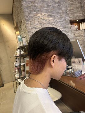 アチーブ ヘア デザイン(achieve hair design) アンブレラカラー ハイトーン ホワイトピンク メンズカラー