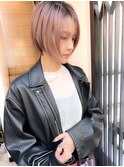 ハイライトレイヤーカットショートボブイルミナカラー天神大名