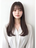 前髪ありロングヘア　ストレート［＃渋谷駅＃韓国＃髪質改善］