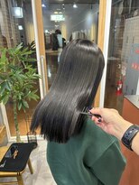 イオエ 梅田(ioe)&nbsp;外ハネボブ /ミディアムストレート /ニュアンスカラー/髪質改善