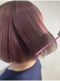 【 YUCCA 】大人可愛い20代30代40代ぱつっとボブ/ピンク