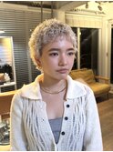 海外ヘア ブリーチパーマ