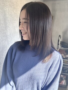 サニーサイドサロン(SUNNY SIDE SALON) レイヤーミディアム/ストレート/顔まわりレイヤー/たまプラーザ