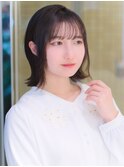 くびれ外ハネレイヤーボブ/薄めバング/20代/30代/40代