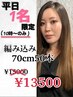 【平日10時限定】1日1名のみ☆70cm編み込み付け放題50本￥15000