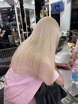 ラピス 渋谷本店(Lapis) ホワイトブロンド/外国人風/シールエクステ/髪質改善