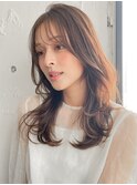 艶感美髪シースルーバングうる艶髪こなれヘアレイヤーカット