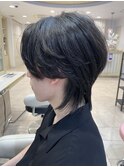 フェザーパーマセンターパート韓国ニュアンスパーマショート