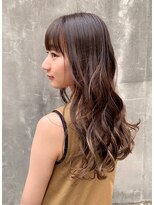 ラウレア(LAULEA)&nbsp;コテ巻き風パーマ/ハイライト/艶デジタルパーマ/とろみベージュ