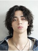 大分ミディアムウルフセンターパートツイストスパイラルパーマ