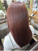 トリートメントロングレイヤー暖色レッドチェリーブラウン