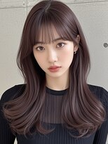 レイヤーカット H 大阪梅田 女性専用サロン 韓国レイヤーカット タッセルボブウルフボブマッシュウルフミディアムヘアカラー