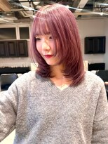 ディッセンバー 神宮前(December)&nbsp;暖色カラー/ピンクカラー/レイヤーカット/ケアブリーチ/渋谷