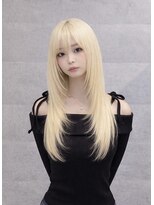アンダーバーホワイト 鳳店(_WHITE)&nbsp;ハイトーンレイヤーカットミルクティーベージュ