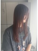 【EIGHT豊崎】お客様スタイル_ 透け感レッドブラウンで叶う艶髪