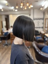 美容室ポール 西葛西店(PAUL)&nbsp;ぱつっとボブ白髪ぼかしハイライトラインボブ顎ラインボブ30代