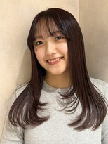フェイス 石川町 (FACE) ダブルカラーでトレンドワインレッド×顔まわりレイヤー