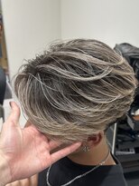 コスモス 町田(COSMOS)&nbsp;ホワイトブラウンバレイヤージュ×フェザーカット町田美容室