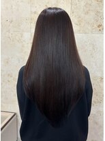 ドクターズサロン レラパール 髪質改善縮毛矯正/ストレートロング/艶髪/ダークブラウン/小顔