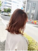 【久保佑介】ピンクベージュ/レイヤースタイル/ほんのりピンク