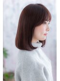 大人かわいいくすみピンク☆艶カラーナチュラルボブディa