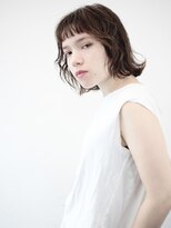 ココ 本八幡(KOKO)&nbsp;黒髪クラゲヘアーオリーブグレー小顔ココアベージュ丸型卵型ボブ