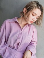 カンナ(Canna)&nbsp;ブリーチ/Aラインボブ/かきあげ/マロンベージュ/髪質改善/30代