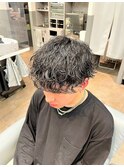 guest snap ミディアムマッシュ×波巻きスパイラルパーマ