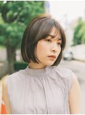 ボブ　ミニボブ　切りっぱなし　くびれボブ　小顔