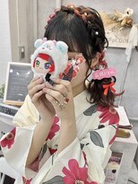 プティクローシェ バイ クオーレ(petite cloche by CUORE) 浴衣ヘア　編み込みサイドポニー　イベントヘア