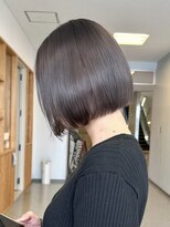 ヘアーメイクブランニュー セントラル 西大寺店(hair make Brand new central)&nbsp;艶髪暗髪アッシュグレーぷつっとミニボブ10代20代30代西大寺奈良