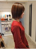 切りっぱなし×ココアベージュ