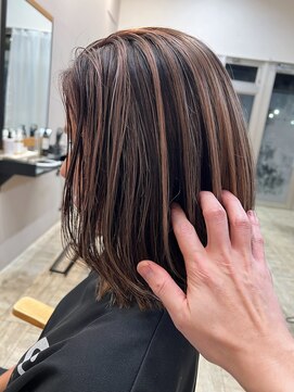 アスラン(ASLAN) 【aslan】コントラストハイライト/伸ばしかけ/ミルクティカラー