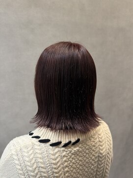 ヘアデザインファブロ イオンモール宮崎店(hair design FABRO.) ブリーチ無しWカラー/ワインレッド
