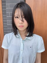 アンドレ ヘア デザイン(Andre Hair Design) レイヤーボブブルーブラック韓国風