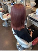 アース 会津若松店(HAIR&MAKE EARTH)&nbsp;くすみピンクの艶ミディアム