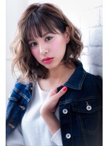 ヘアーアートシフォン 川口東口店(hair art chiffon)&nbsp;グラデーションカラー,Wカラー&無造作カールのボブディ【川口】