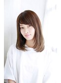 大人ツヤ色の内巻きワンカールスタイル
