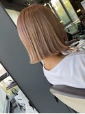 Beige/ケアブリーチ/切りっぱなし/ボブ