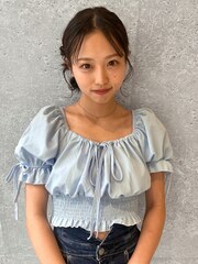 三軒茶屋_レディース_ミディアム_ヘアアレンジ_ヘアセット_ボブ