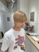 ペレ 渋谷(PELE)&nbsp;デザインカラー/レイヤーカット/ウェットヘア/オリーブベージュ