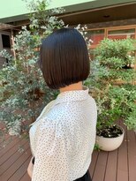 アース 東戸塚店(HAIR & MAKE EARTH) 大人可愛い切りっぱなしひし形レイヤーカット