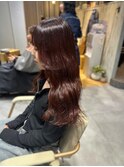 【梅田】ブリーチなしのカシスレッドヘアカラー