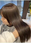 ヘーゼルベージュカラー ブリーチなし 艶髪