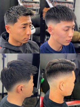 ロブス(LOBBS'1)の写真/好印象なBARBERSTYLE＃メンズカット＃フェード＃スパイキーショート[福岡/久留米]<理容室>