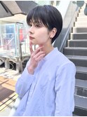 NUDE 黒髪風前髪ありショート大人ショートボブ マッシュショート