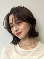 ラボヌールヘアーノーブル 新越谷店(La Bonheur hair noble) 切りっぱなしボブエアリーロング美髪ピンクブラウン
