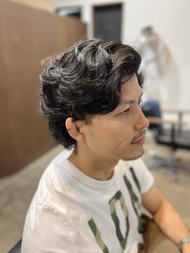 リップス ヘアー(Lips hair) ミディアムメンズパーマスタイル♪